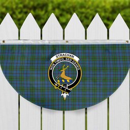 ScotsTee Shop Scottish Strachan Ancient Crest Tartan Non-Pleated Fan Flag Bunting Banner