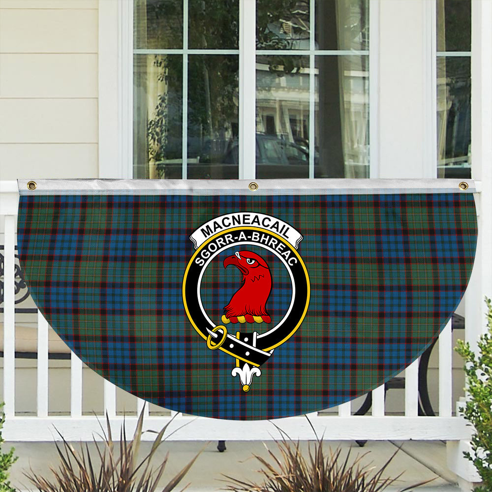 ScotsTee Shop Scottish MacNeacail Hunting Crest Tartan Non-Pleated Fan Flag Bunting Banner