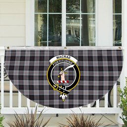 ScotsTee Shop Scottish MacRae Dress Crest Tartan Non-Pleated Fan Flag Bunting Banner