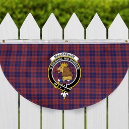 ScotsTee Shop Scottish MacGregor of Glengyle Crest Tartan Non-Pleated Fan Flag Bunting Banner