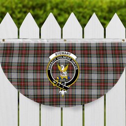 ScotsTee Shop Scottish Stewart Dress Crest Tartan Non-Pleated Fan Flag Bunting Banner