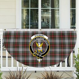 ScotsTee Shop Scottish Stewart Dress Crest Tartan Non-Pleated Fan Flag Bunting Banner
