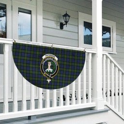 ScotsTee Shop Scottish Paterson Crest Tartan Non-Pleated Fan Flag Bunting Banner