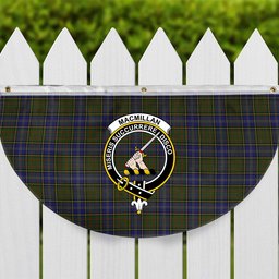ScotsTee Shop Scottish MacMillan Hunting 2 Crest Tartan Non-Pleated Fan Flag Bunting Banner