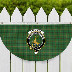 ScotsTee Shop Scottish Strachan Hunting Modern Crest Tartan Non-Pleated Fan Flag Bunting Banner