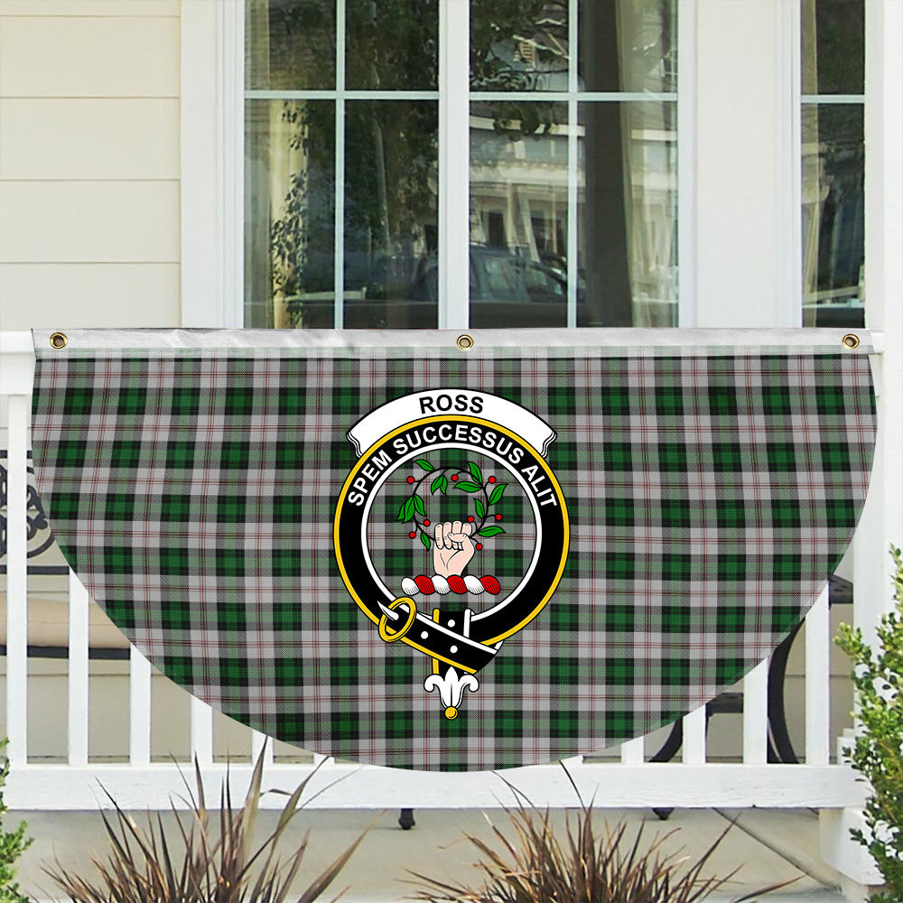 ScotsTee Shop Scottish Ross Arisaid Crest Tartan Non-Pleated Fan Flag Bunting Banner