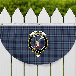 ScotsTee Shop Scottish MacRae of America Crest Tartan Non-Pleated Fan Flag Bunting Banner