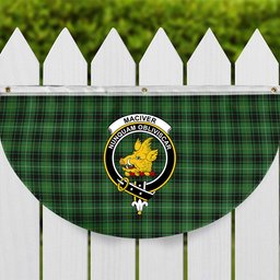 ScotsTee Shop Scottish MacIver Hunting Ancient Crest Tartan Non-Pleated Fan Flag Bunting Banner