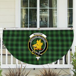 ScotsTee Shop Scottish MacIver Hunting Ancient Crest Tartan Non-Pleated Fan Flag Bunting Banner