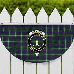 ScotsTee Shop Scottish MacIntyre Hunting Modern Crest Tartan Non-Pleated Fan Flag Bunting Banner
