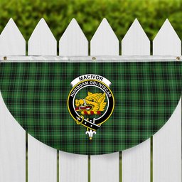ScotsTee Shop Scottish MacIvor Hunting Ancient Crest Tartan Non-Pleated Fan Flag Bunting Banner