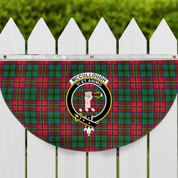 ScotsTee Shop Scottish McCullough Crest Tartan Non-Pleated Fan Flag Bunting Banner