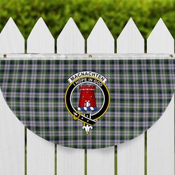ScotsTee Shop Scottish MacNachten Dress Crest Tartan Non-Pleated Fan Flag Bunting Banner