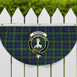 ScotsTee Shop Scottish Paterson Modern Crest Tartan Non-Pleated Fan Flag Bunting Banner