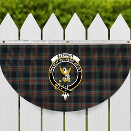 ScotsTee Shop Scottish Stewart Black Ancient Crest Tartan Non-Pleated Fan Flag Bunting Banner