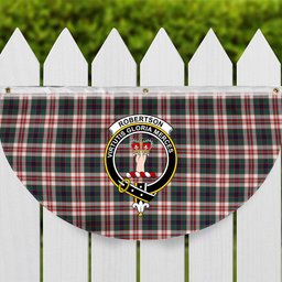 ScotsTee Shop Scottish Robertson Dress Modern Crest Tartan Non-Pleated Fan Flag Bunting Banner