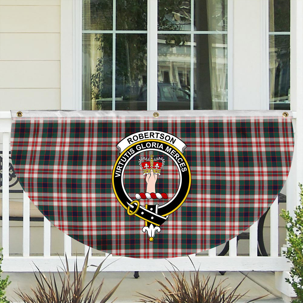 ScotsTee Shop Scottish Robertson Dress Modern Crest Tartan Non-Pleated Fan Flag Bunting Banner