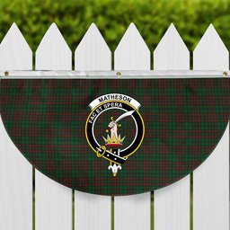ScotsTee Shop Scottish Matheson Hunting Highland Society of London Crest Tartan Non-Pleated Fan Flag Bunting Banner