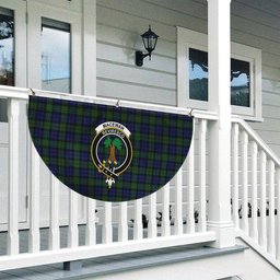 ScotsTee Shop Scottish MacEwen Crest Tartan Non-Pleated Fan Flag Bunting Banner