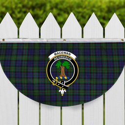 ScotsTee Shop Scottish MacEwen Crest Tartan Non-Pleated Fan Flag Bunting Banner