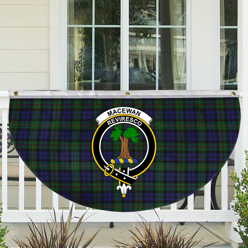 ScotsTee Shop Scottish MacEwen Crest Tartan Non-Pleated Fan Flag Bunting Banner