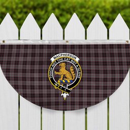 ScotsTee Shop Scottish MacPherson Hunting Crest Tartan Non-Pleated Fan Flag Bunting Banner