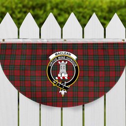 ScotsTee Shop Scottish MacLean Crest Tartan Non-Pleated Fan Flag Bunting Banner