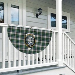 ScotsTee Shop Scottish McCallum Dress Ancient Crest Tartan Non-Pleated Fan Flag Bunting Banner