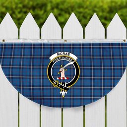 ScotsTee Shop Scottish McRae of America Modern Crest Tartan Non-Pleated Fan Flag Bunting Banner