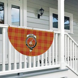 ScotsTee Shop Scottish McMillan Dress Ancient Crest Tartan Non-Pleated Fan Flag Bunting Banner