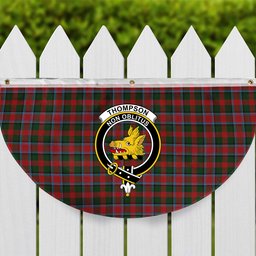 ScotsTee Shop Scottish Thompson Mackinlay Crest Tartan Non-Pleated Fan Flag Bunting Banner