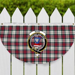 ScotsTee Shop Scottish Rose Dress Modern Crest Tartan Non-Pleated Fan Flag Bunting Banner