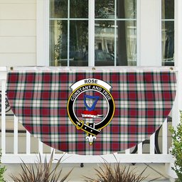 ScotsTee Shop Scottish Rose Dress Modern Crest Tartan Non-Pleated Fan Flag Bunting Banner