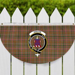 ScotsTee Shop Scottish Ogilvie (Ogilvy) of Strathallan Ancient Crest Tartan Non-Pleated Fan Flag Bunting Banner