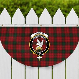 ScotsTee Shop Scottish Lindsay 3 Crest Tartan Non-Pleated Fan Flag Bunting Banner