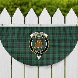 ScotsTee Shop Scottish MacKenzie Dress Modern Crest Tartan Non-Pleated Fan Flag Bunting Banner