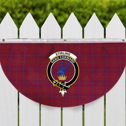 ScotsTee Shop Scottish Stirling of Keir Modern Crest Tartan Non-Pleated Fan Flag Bunting Banner