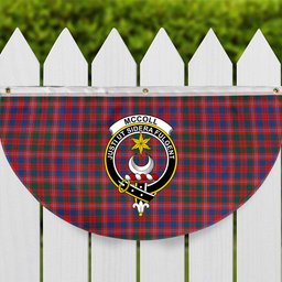 ScotsTee Shop Scottish McColl Hunting Modern Crest Tartan Non-Pleated Fan Flag Bunting Banner