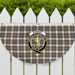 ScotsTee Shop Scottish Stewart Dress Modern SC Crest Tartan Non-Pleated Fan Flag Bunting Banner