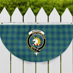 ScotsTee Shop Scottish Oliphant Ancient Crest Tartan Non-Pleated Fan Flag Bunting Banner