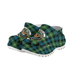 ScotsTee Shop Scottish Baillie of Polkemmet Ancient Crest Women's Tartan Height Increasing Clogs
