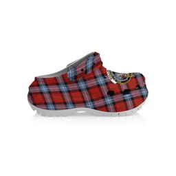 ScotsTee Shop Scottish Baillie of Polkemmet Red Ancient Crest Women's Tartan Height Increasing Clogs