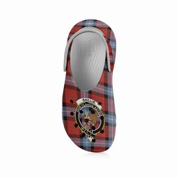 ScotsTee Shop Scottish Baillie of Polkemmet Red Ancient Crest Women's Tartan Height Increasing Clogs