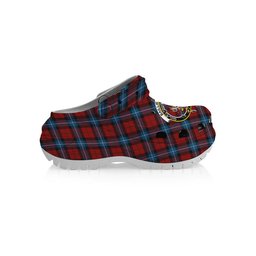 ScotsTee Shop Scottish Baillie of Polkemmet Red Crest Women's Tartan Height Increasing Clogs
