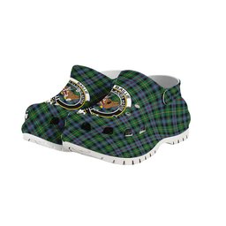 ScotsTee Shop Scottish Baillie of Lamington Modern Clan Crest Women's Tartan Height Increasing Clogs