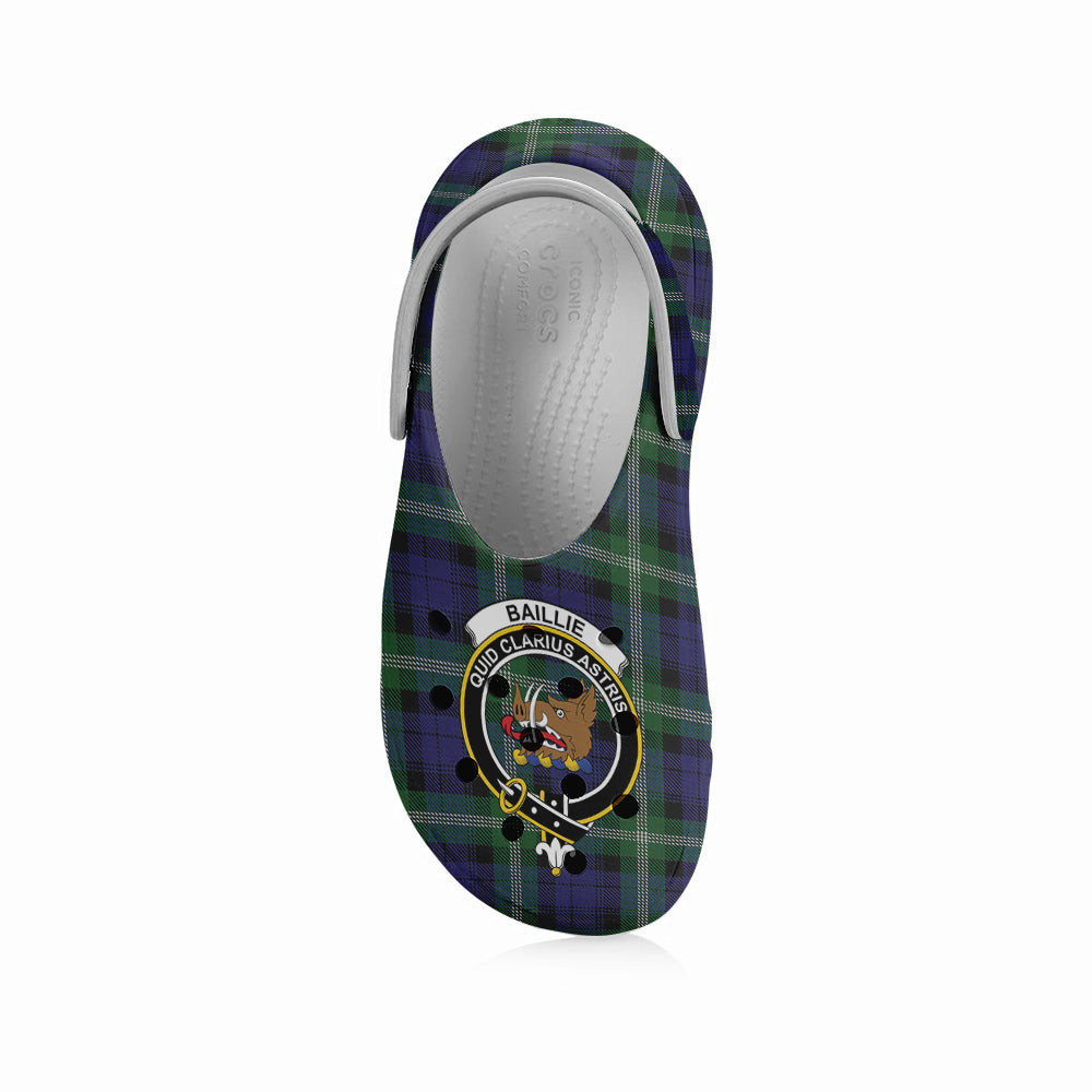 ScotsTee Shop Scottish Baillie of Polkemmet Crest Women's Tartan Height Increasing Clogs