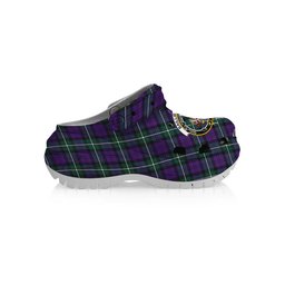 ScotsTee Shop Scottish Baillie Highland Society Modern Crest Women's Tartan Height Increasing Clogs