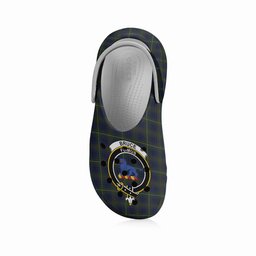 ScotsTee Shop Scottish Bruce of Crionaich Crest Women's Tartan Height Increasing Clogs