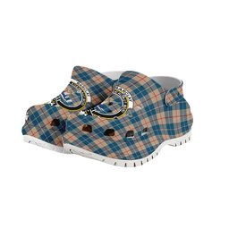 ScotsTee Shop Scottish Barclay Hunting #2 Modern Clan Crest Women's Tartan Height Increasing Clogs