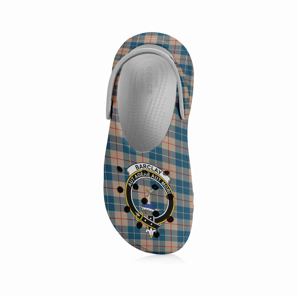 ScotsTee Shop Scottish Barclay Hunting #2 Modern Clan Crest Women's Tartan Height Increasing Clogs